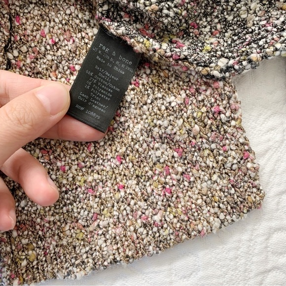 rag & bone Lory Tweed Leather Trim‎ Jacket - Picture 10 of 11